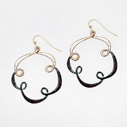 Gold & Patina Earrings