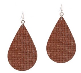 Leather Fish Hook Earrings