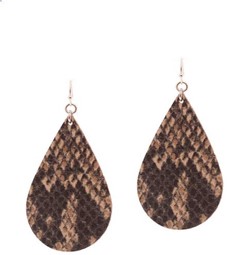 Leather Fish Hook Earrings