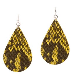 Leather Fish Hook Earrings