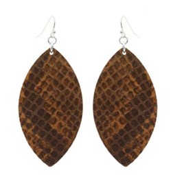 Leather Fish Hook Earrings