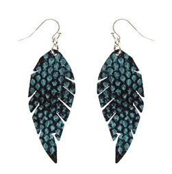 Leather Fish Hook Earrings