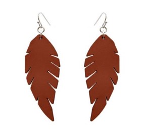 Leather Fish Hook Earrings