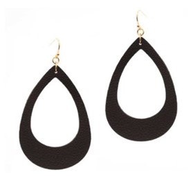 Leather Fish Hook Earrings