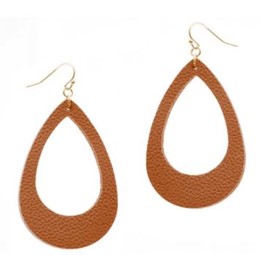 Leather Fish Hook Earrings