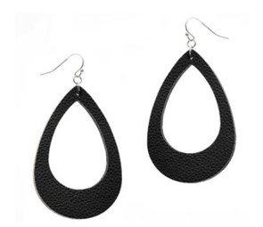 Leather Fish Hook Earrings