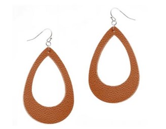 Leather Fish Hook Earrings