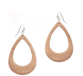 Leather Fish Hook Earrings