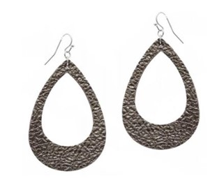 Leather Fish Hook Earrings