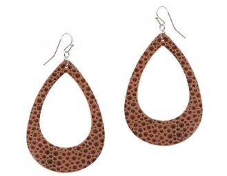 Leather Fish Hook Earrings