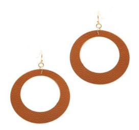 Leather Fish Hook Earrings