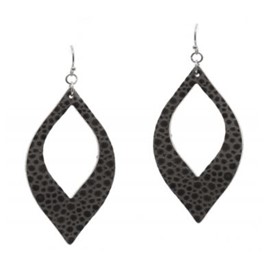 Leather Fish Hook Earrings