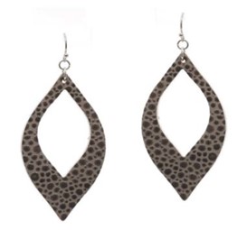 Leather Fish Hook Earrings