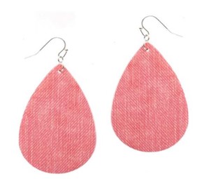 Leather Fish Hook Earrings