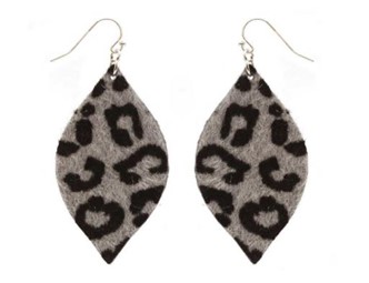 Leather Fish Hook Earrings