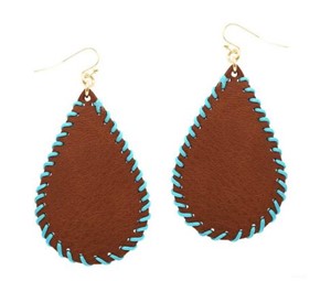 Leather Fish Hook Earrings