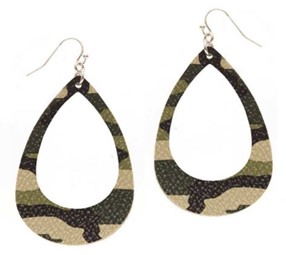 Leather Fish Hook Earrings