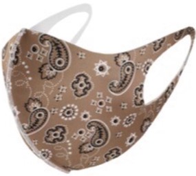 Paisley Fashion Mask Brown