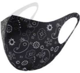 Paisley Fashion Mask Black