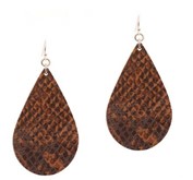 Leather Fish Hook Earrings