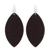 Leather Fish Hook Earrings