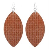 Leather Fish Hook Earrings