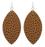 Leather Fish Hook Earrings