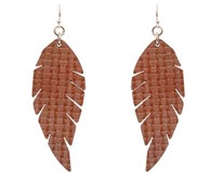 Leather Fish Hook Earrings