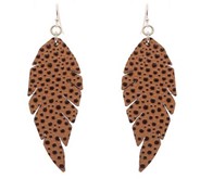 Leather Fish Hook Earrings