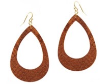 Leather Fish Hook Earrings