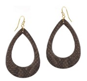 Leather Fish Hook Earrings