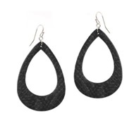 Leather Fish Hook Earrings