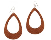 Leather Fish Hook Earrings