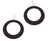 Leather Fish Hook Earrings