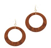 Leather Fish Hook Earrings