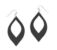 Leather Fish Hook Earrings