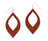 Leather Fish Hook Earrings