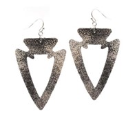 Leather Fish Hook Earrings