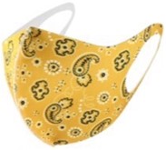 Paisley Fashion Mask Yellow