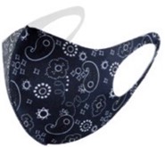 Paisley Fashion Mask Dark Grey