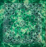 Tie Dye Bandana Green