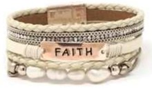 Leather Magnetic Bracelet Faith RGCRM
