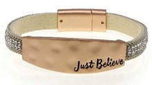 Leather Magnetic Bracelet Just Believe MRIVY