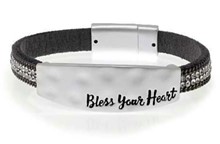 Leather Magnetic  Bracelet Bless Your Heart MSGRY