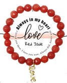 Love Charm Semi Precious Stone Stretch Br.