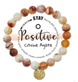 Round Charm Semi Precious Stone Stretch Br.