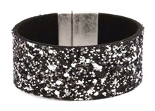 Leather Druzy Magnetic Bracelet